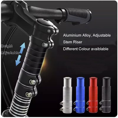 Riser per attacco manubrio bici Prolunga per attacco manubrio forcella per bicicletta Adattatore head up per riser per manubrio della bicicletta Adatto per mountain bike, bici da strada, MTB, BMX, Fixie (lega di alluminio, regolabile)